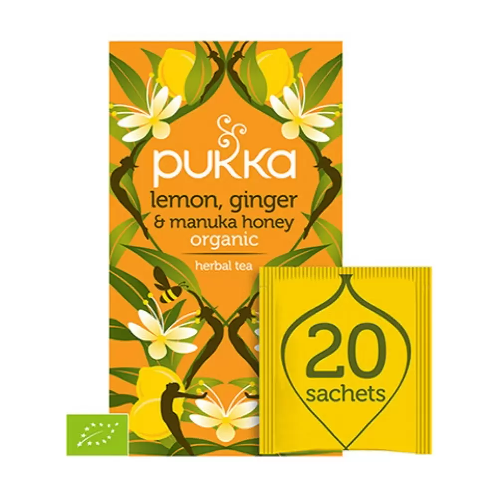 Herbata Lemon, Ginger & Manuka Honey BIO | Pukka