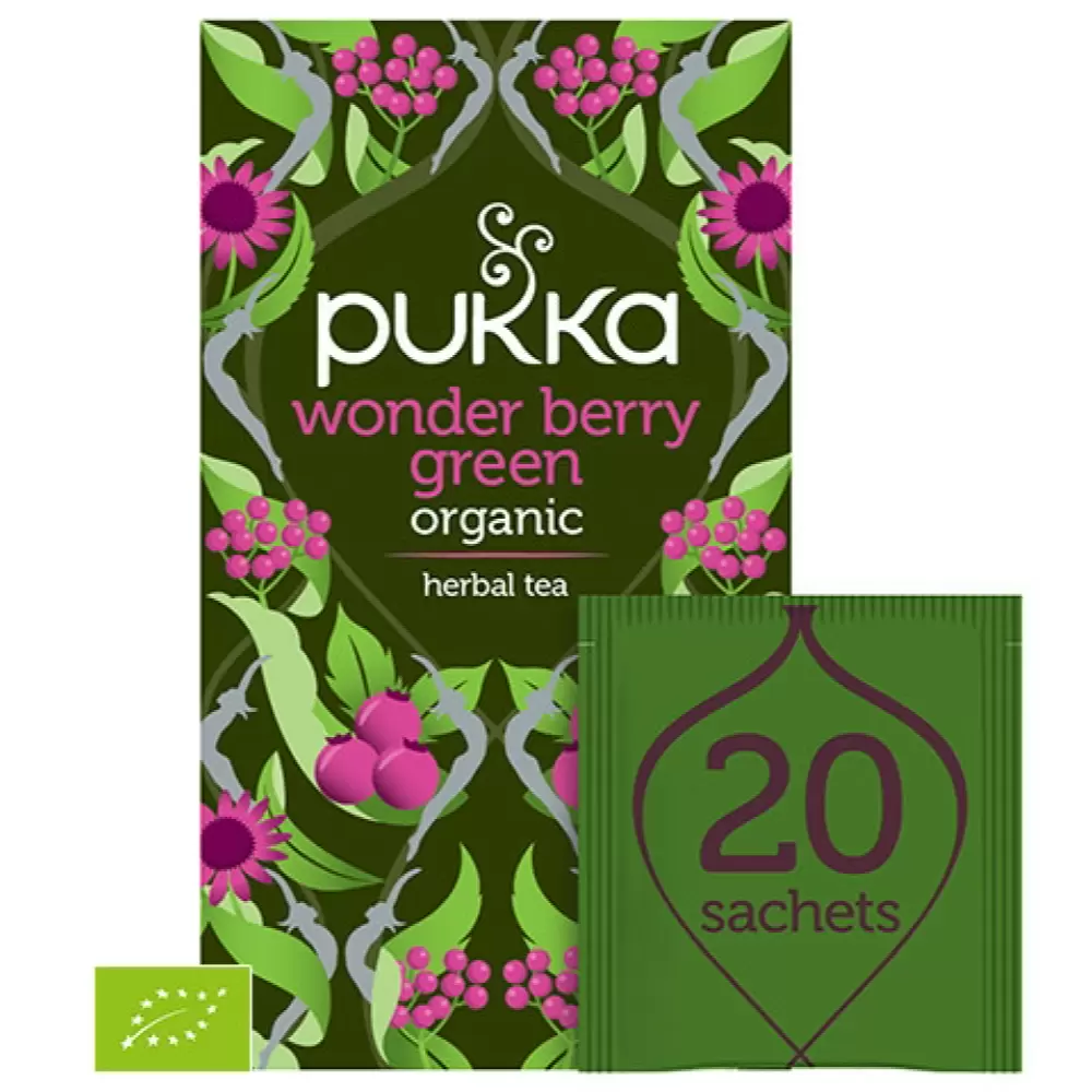 Herbata Wonder Berry Green BIO | Pukka