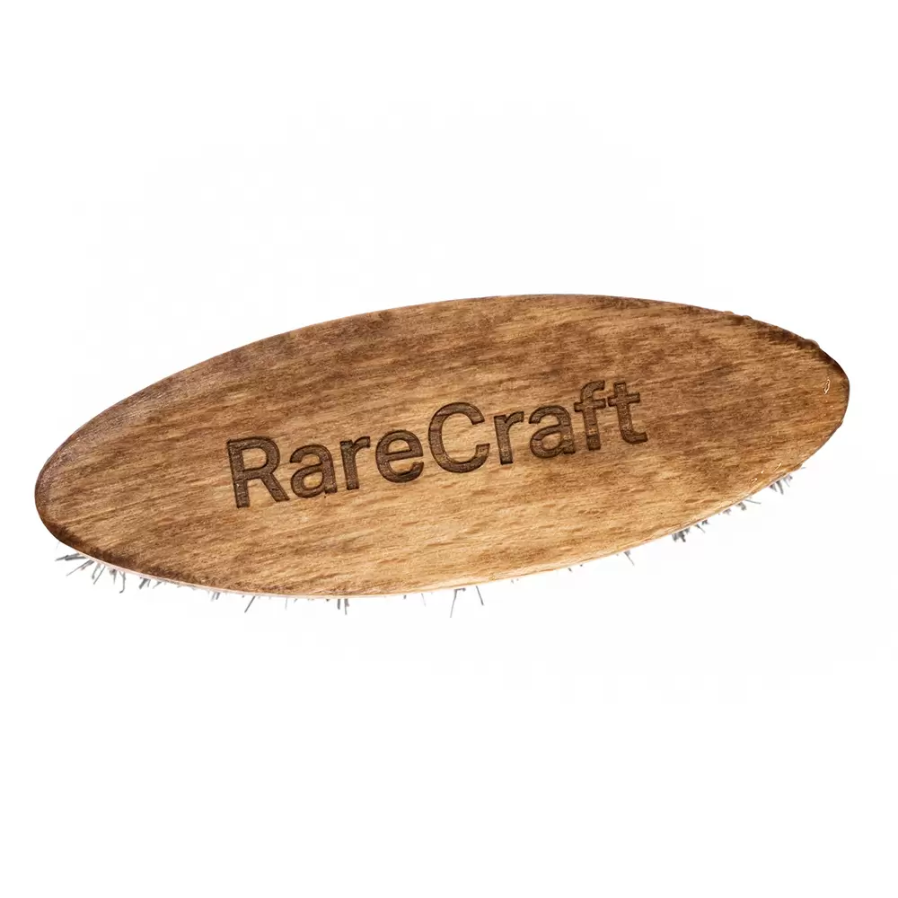 Podróżna szczotka do brody i wąsów z drewna bukowego - jasna | RareCraft
