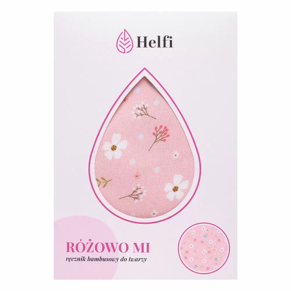Ręcznik bambusowy do twarzy Różowo Mi | Helfi