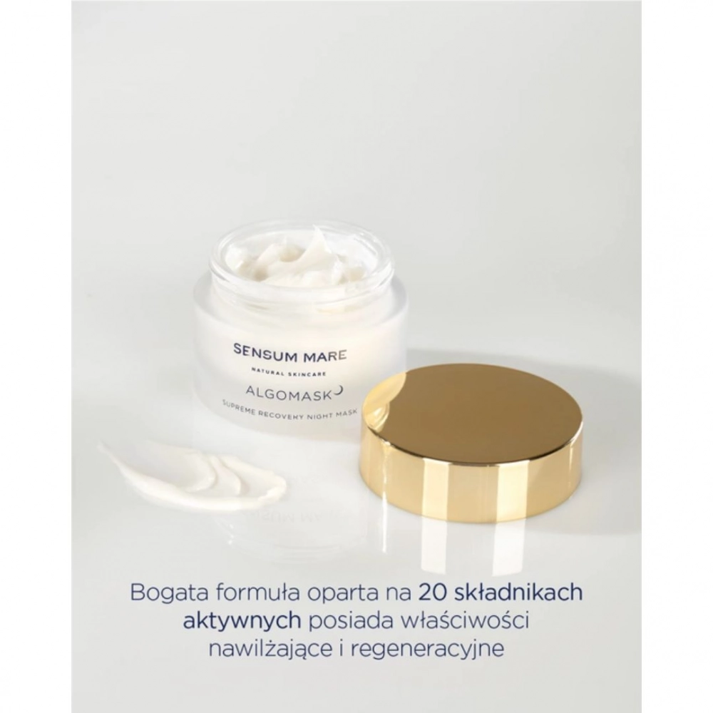 Regeneracyjna maska nocna w kremie o działaniu przeciwstarzeniowym ALGOMASK | Sensum Mare