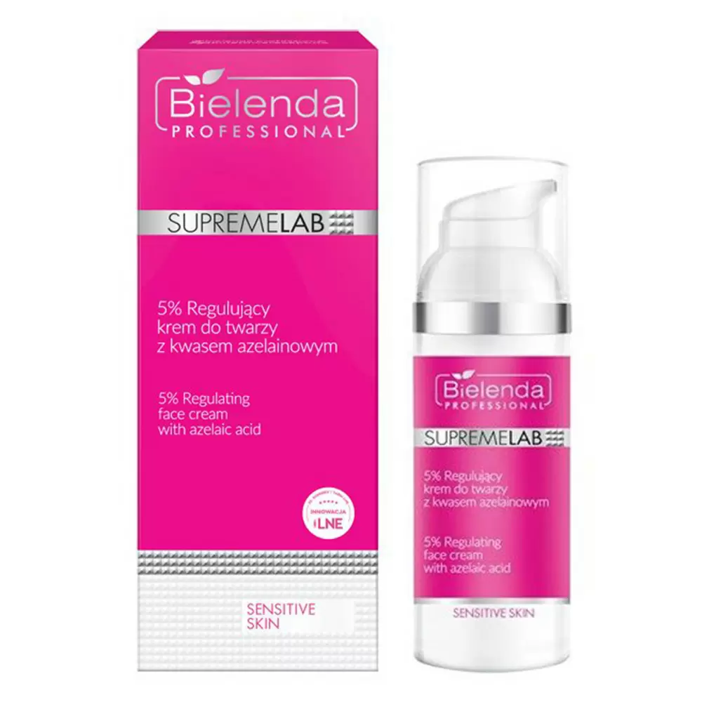 Regulujący krem do twarzy z kwasem azelainowym 5% Supremelab Sensitive Skin | Bielenda Professional