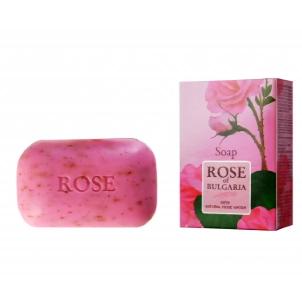 Różane mydło z cząsteczkami kwiatu z róży damasceńskiej | Rose of Bulgaria