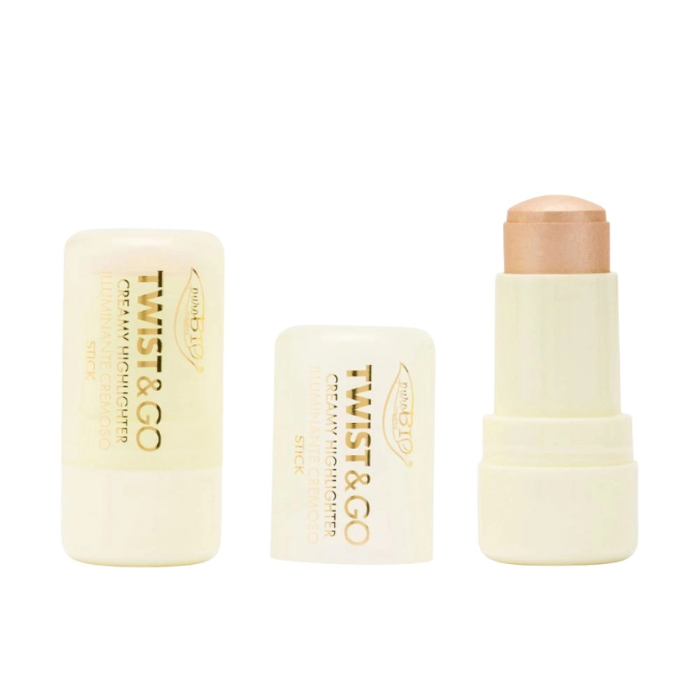 Rozświetlacz kremowy w sztyfcie TWIST&GO | puroBIO