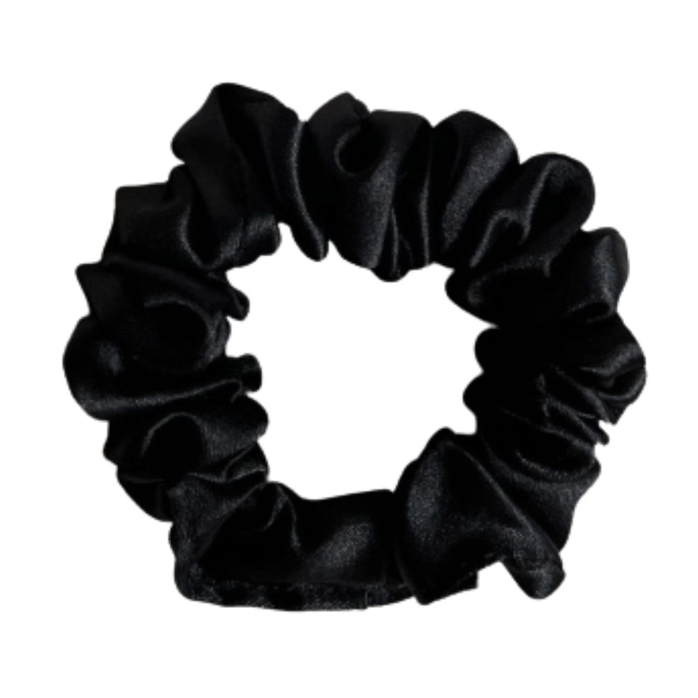 Scrunchie jedwabna mini - Black | BoMoye