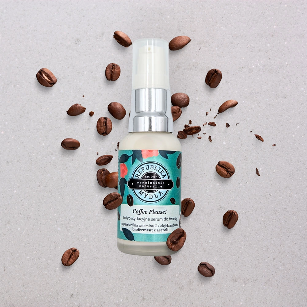 Serum antyoksydacyjne do twarzy  Coffee Please! | Republika Mydła