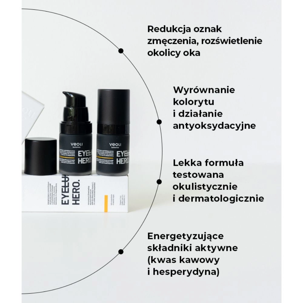 Serum energetyzująco - rozświetlające pod oczy i na powieki Eyeluminate Hero | Veoli Botanica