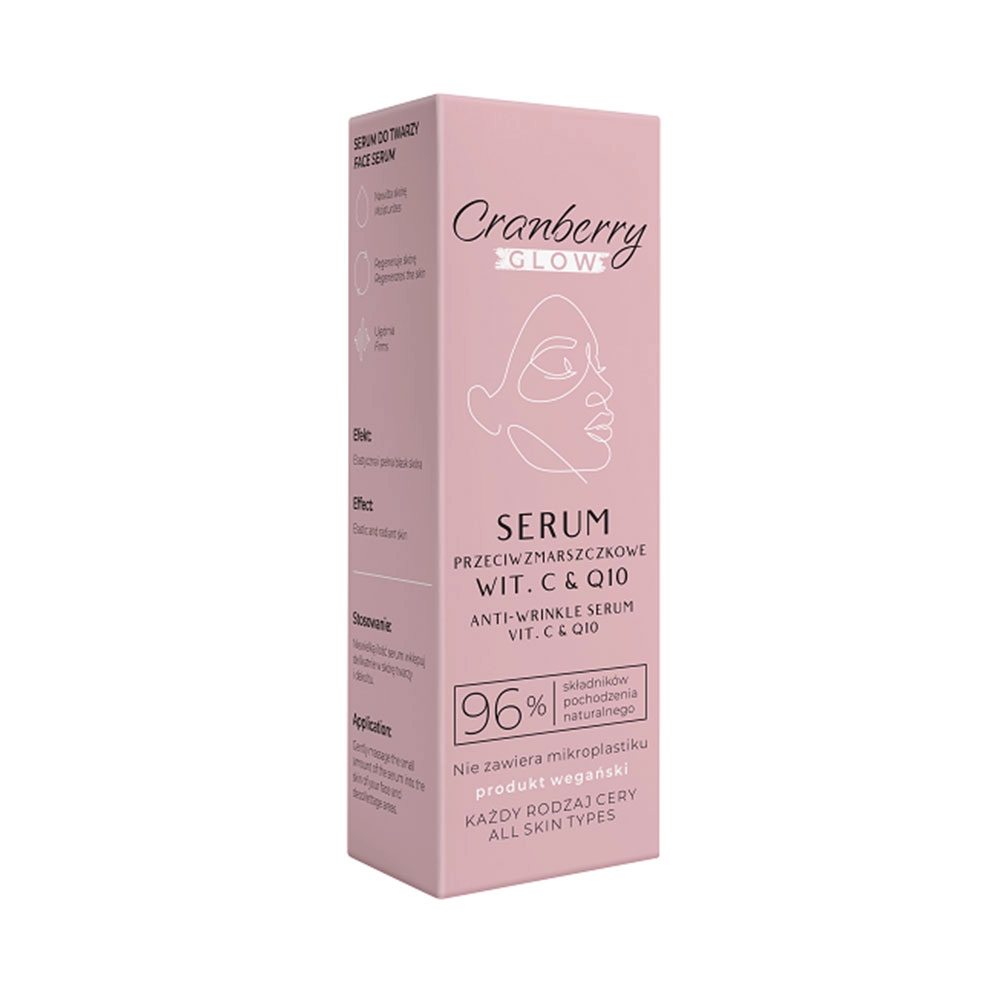 Serum przeciwzmarszczkowe z witaminą C i koenzymem Q10 | Cranberry Glow