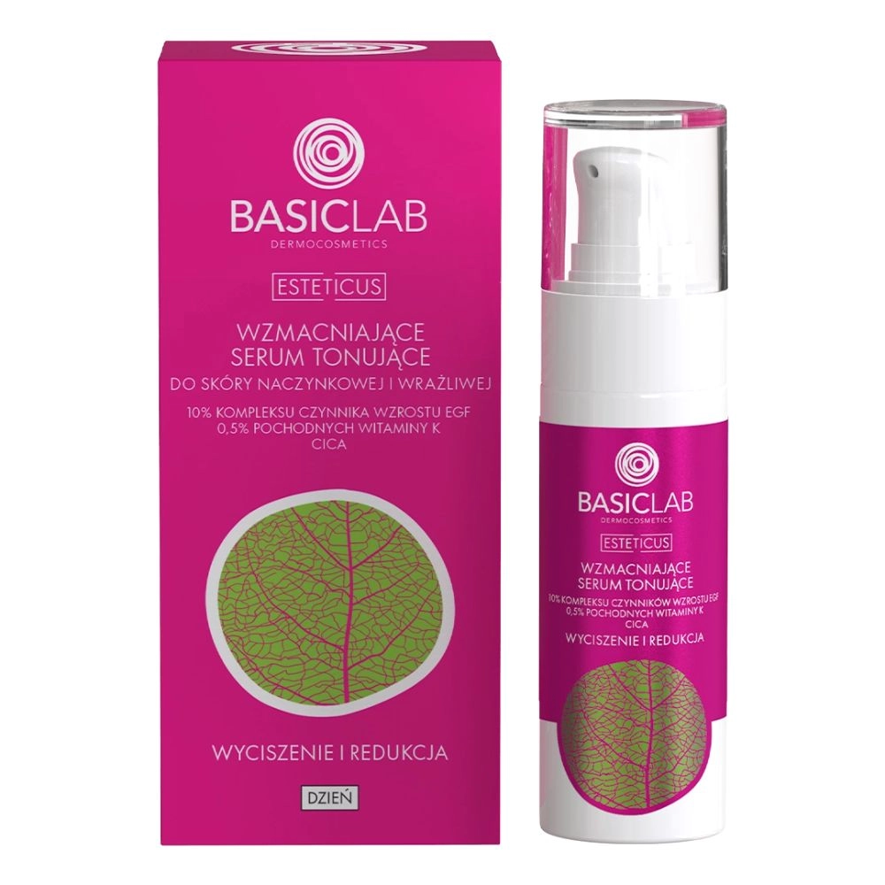 Serum wzmacniające tonujące z 10% kompleksem czynnika wzrostu Wyciszenie i redukcja | BasicLab