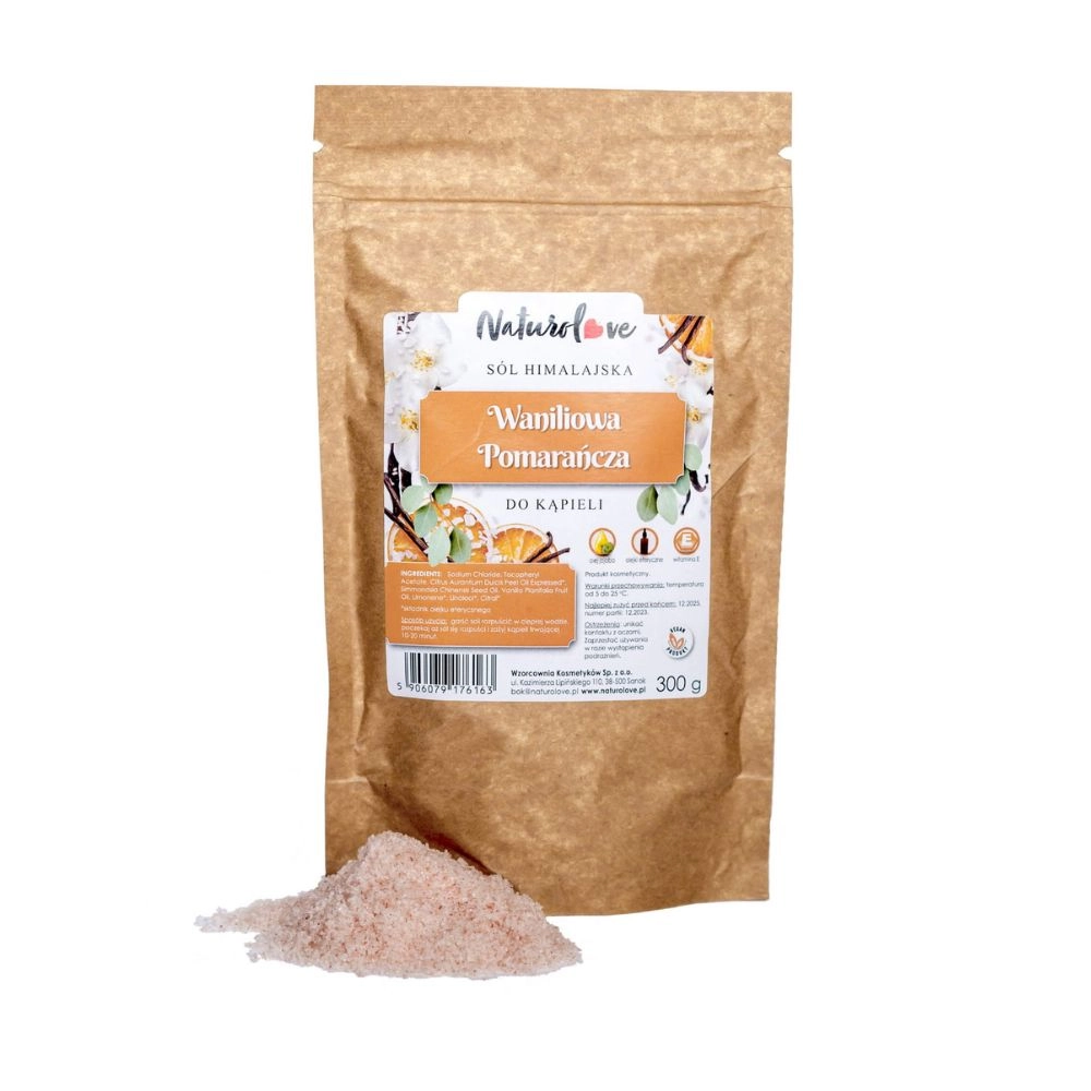 Sól himalajska do kąpieli Waniliowa Pomarańcza | Naturolove