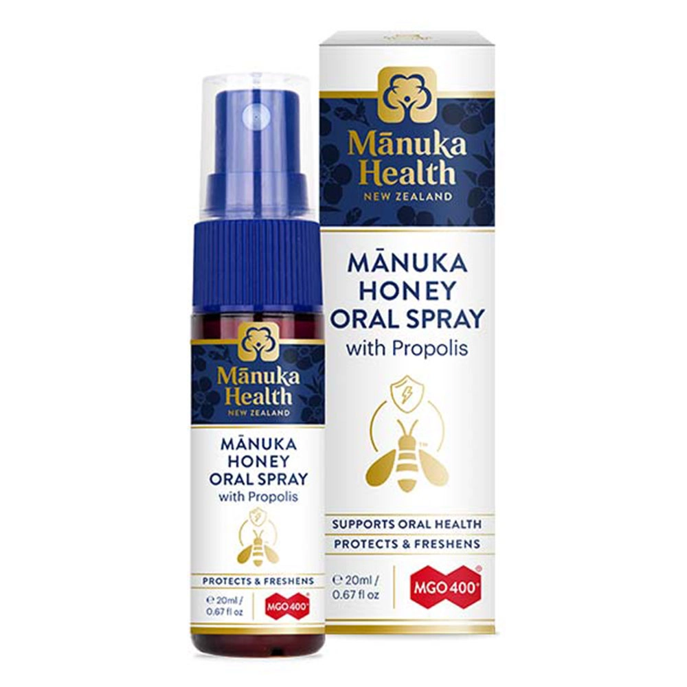 Spray doustny z miodem manuka 400+ i propolisem bio | Manuka Health