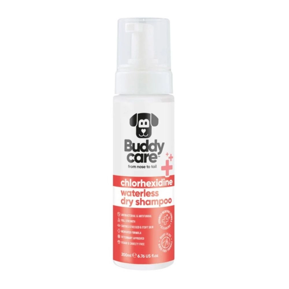 Suchy szampon dla psów z chlorheksydyną | Buddy Care