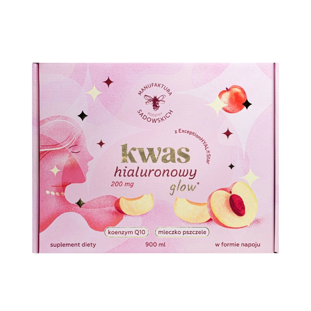 Suplement diety - Kwas hialuronowy do picia Glow+ | Pasieki Rodziny Sadowskich