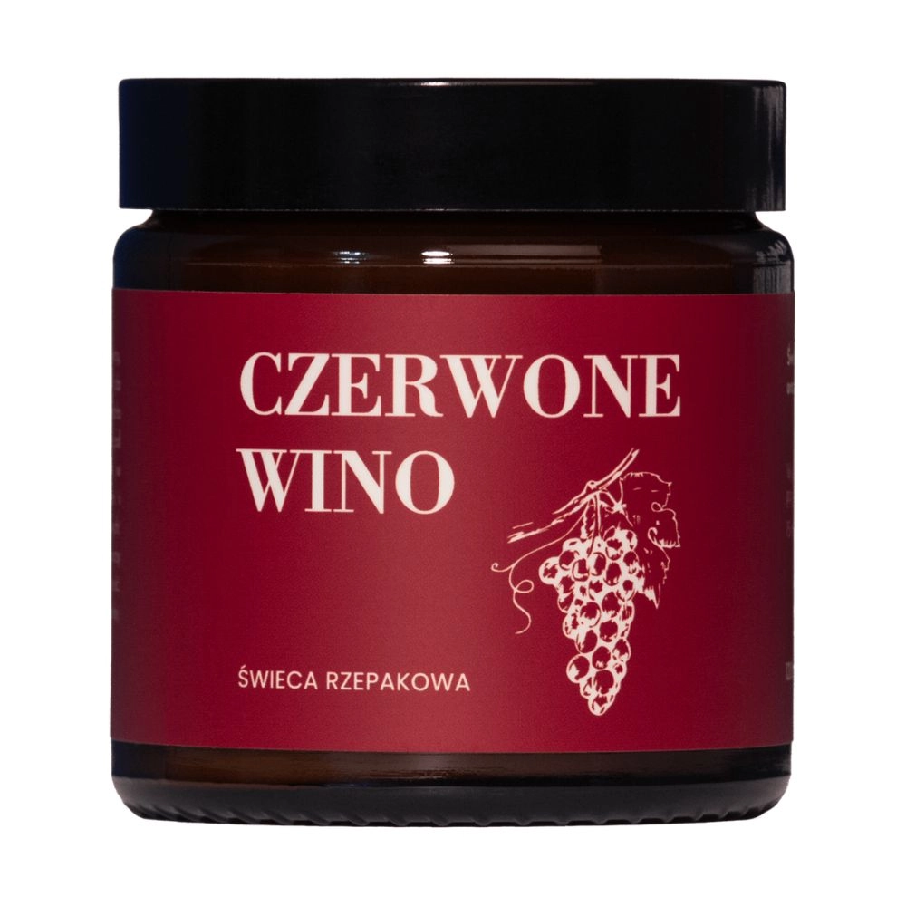 Świeca rzepakowa - Czerwone Wino | Mglife