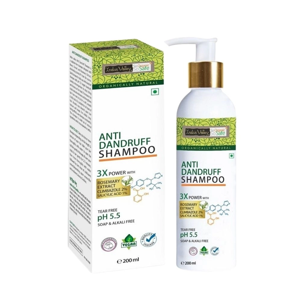 Szampon do włosów przeciwłupieżowy z klimbazolem i rozmarynem | Indus Valley