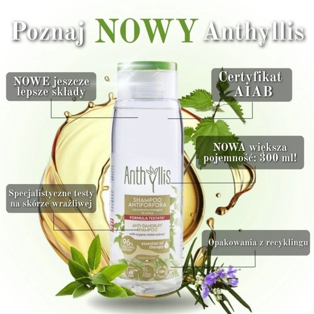 Szampon przeciwłupieżowy z ekstraktem z organicznej pokrzywy | Anthyllis