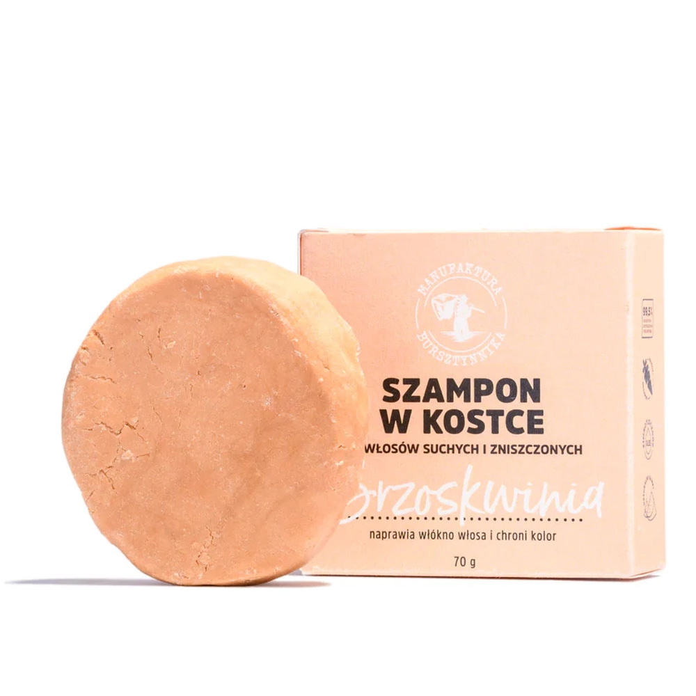 Szampon w kostce Brzoskwinia | Manufaktura Bursztynnika