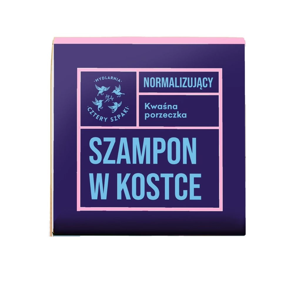 Szampon w kostce Normalizujący - Kwaśna Porzeczka | Cztery Szpaki