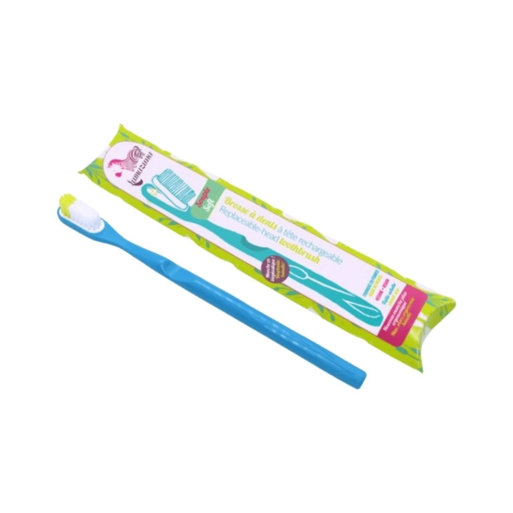 Szczoteczka do zębów z bioplastiku - Turquise (włosie miękkie) | Lamazuna