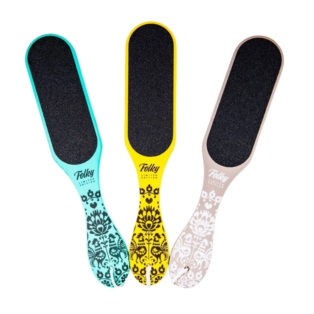 Tarka drewniana do stóp z motywem folkowym | MiaCalnea