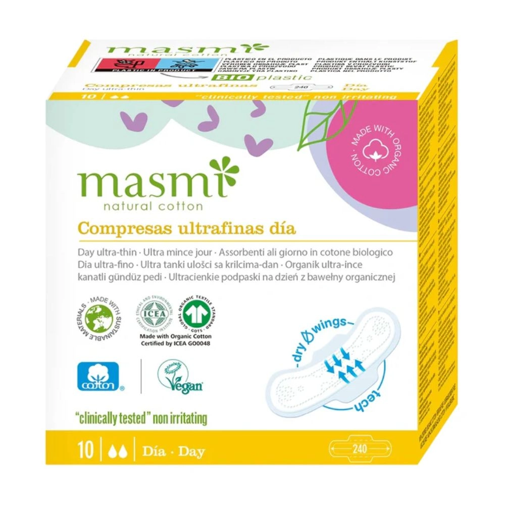 Ultra cienkie bawełniane podpaski ze skrzydełkami na dzień Silver Care | Masmi