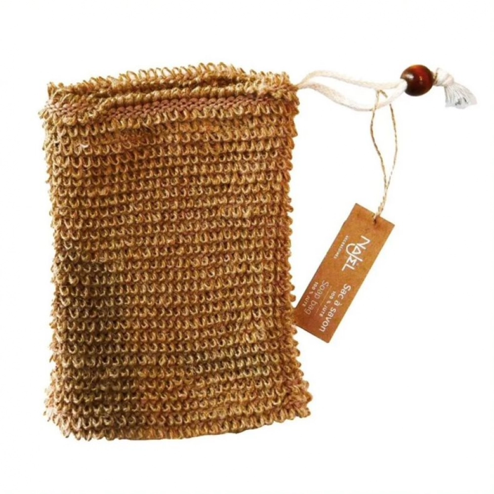 Woreczek na mydło, myjka peelingująca z juty | Najel