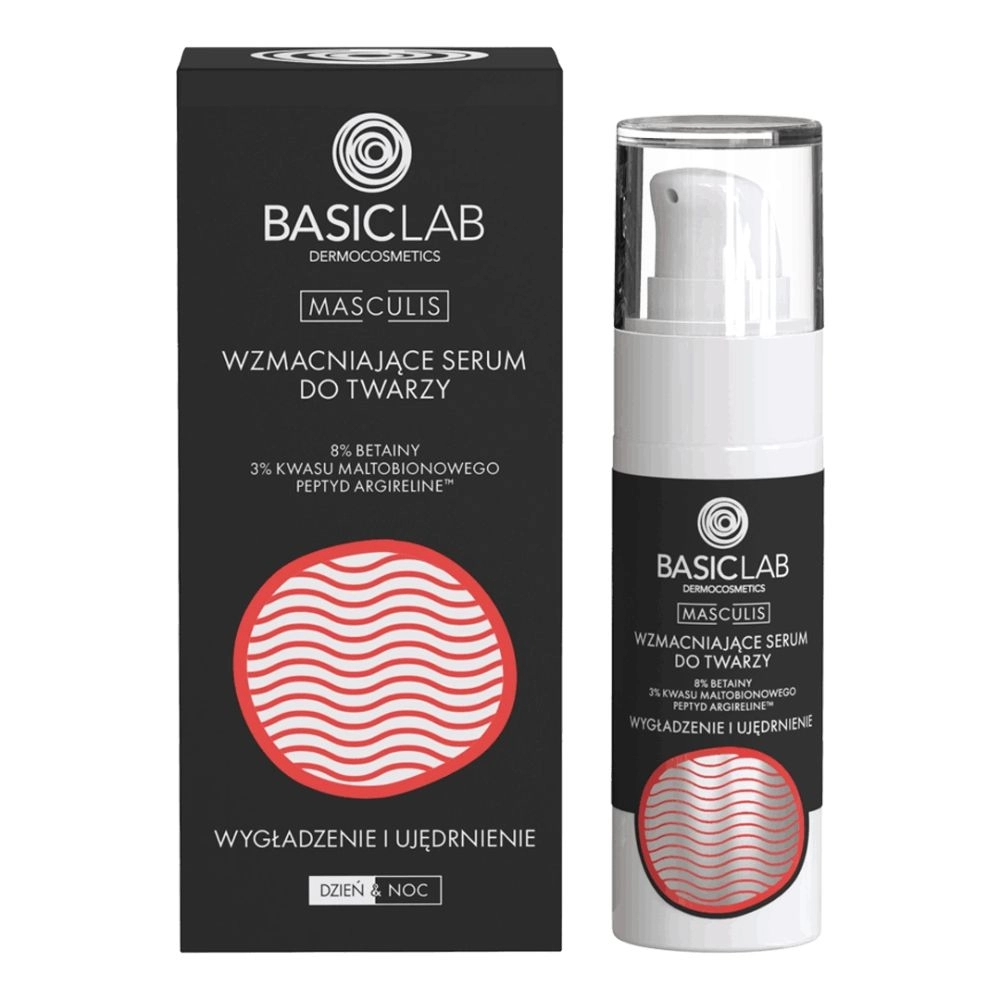 Wzmacniające serum do twarzy  Wygładzenie i ujędrnienie Masculis | BasicLab