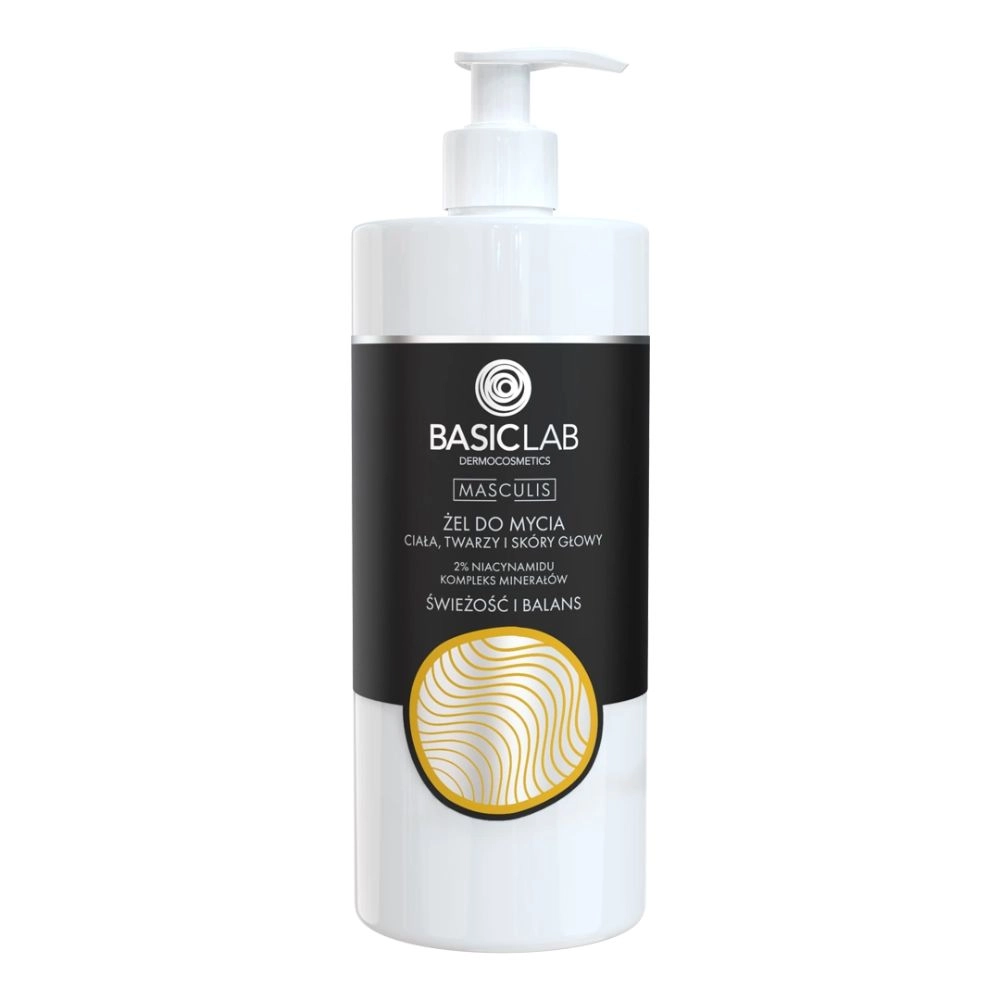 Żel do mycia ciała, twarzy i skóry głowy Masculis | BasicLab