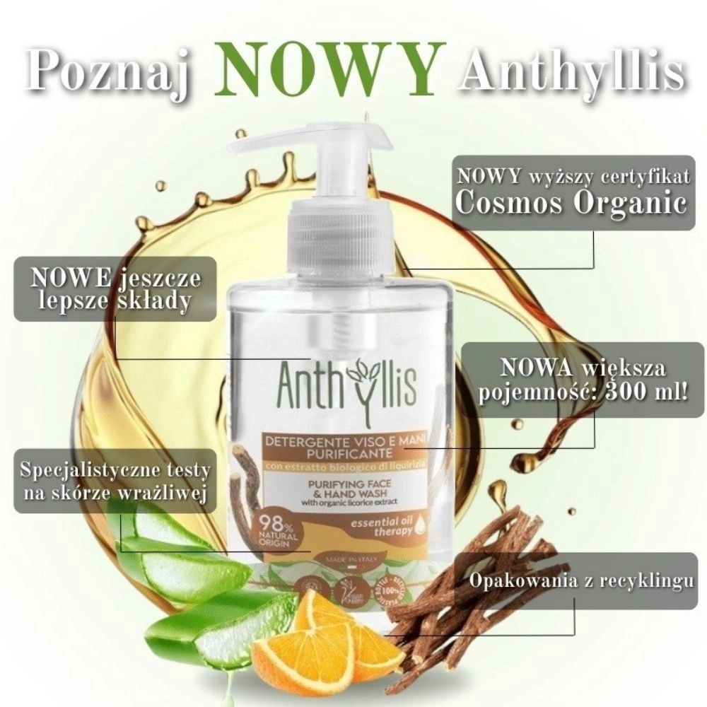 Żel do mycia twarzy i rąk z ekstraktem z lukrecji | Anthyllis