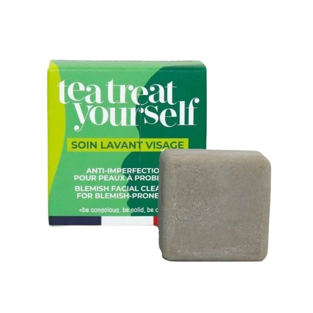 Żel do mycia twarzy w kostce KURACJA Z DRZEWKIEM HERBACIANYM | Lamazuna