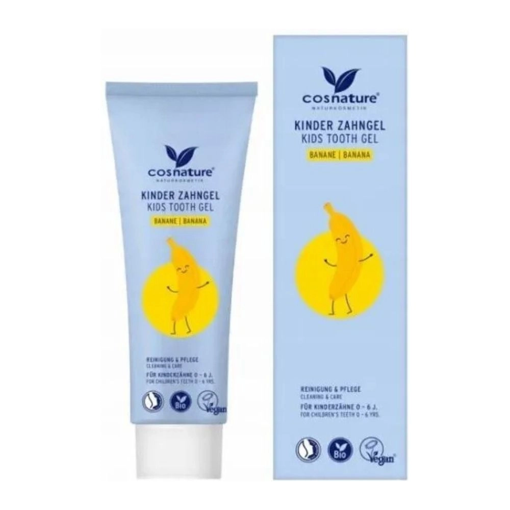 Żel do zębów dla dzieci Bananowy - bez fluoru (0-6 lat) | Cosnature