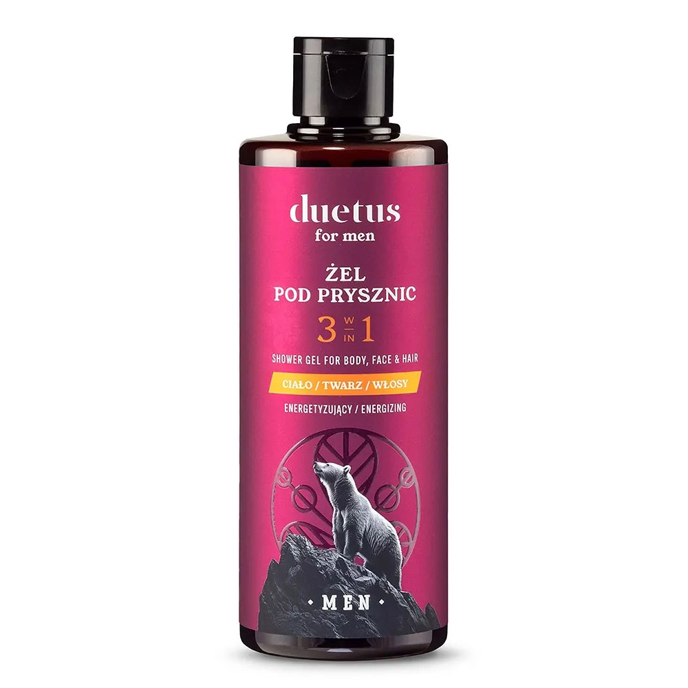 Żel pod prysznic 3w1 dla mężczyzn energetyzujący | Duetus