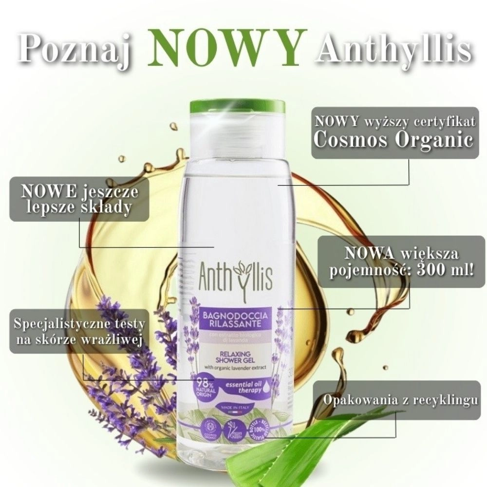 Żel pod prysznic relaksujący z lawendą i aloesem | Anthyllis