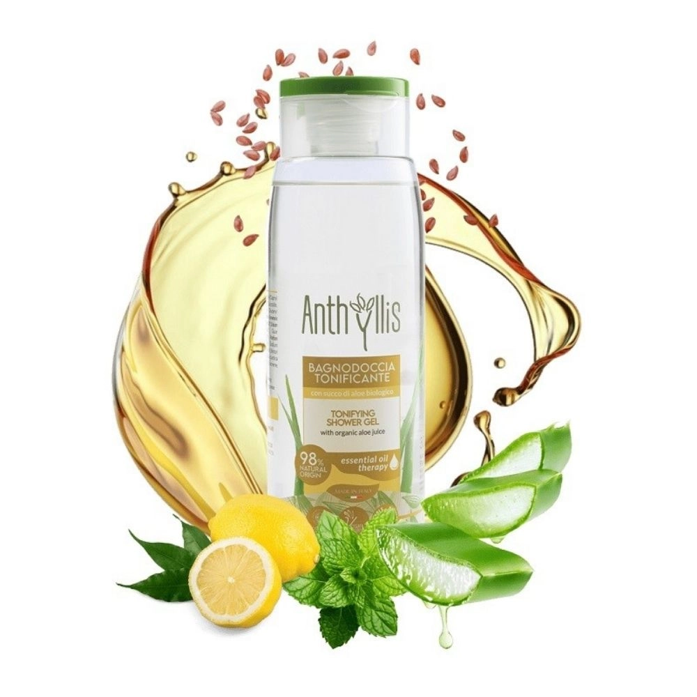 Żel pod prysznic tonizujący z aloesem, miętą i cytryną | Anthyllis