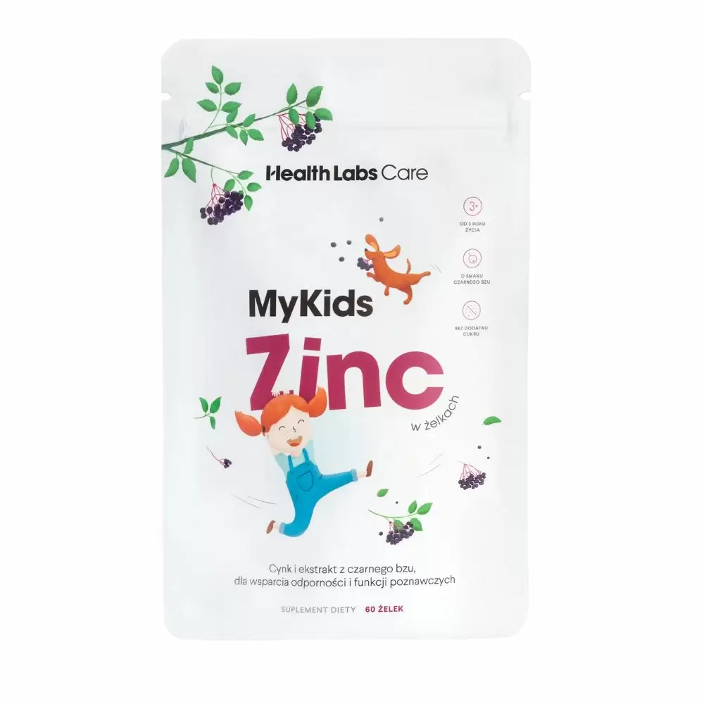 Żelki z cynkiem dla dzieci o smaku czarnego bzu MyKids Zinc | Health Labs Care