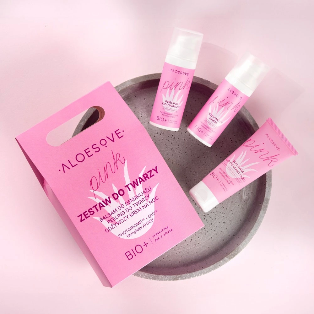 Zestaw do pielęgnacji twarzy Pink | Aloesove