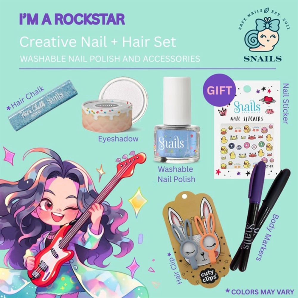 Zestaw kreatywny do paznokci i włosów ROCKSTAR | Snails