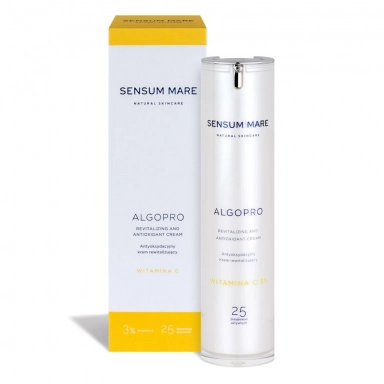 Antyoksydacyjny krem rewitalizujący z witaminą C 3% ALGOPRO | Sensum Mare