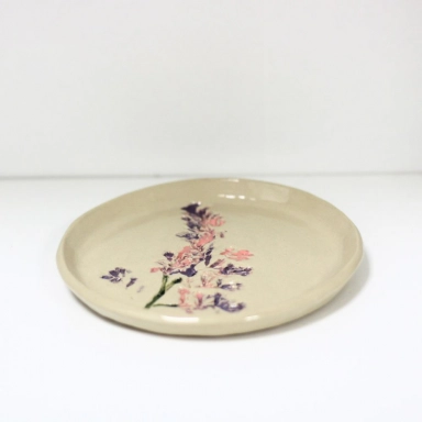 Ceramiczny talerzyk - podstawka z kwiatami bzu | Senua