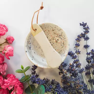 Miseczka Ceramiczna ze Szpatułką – Confetti | Inni producenci