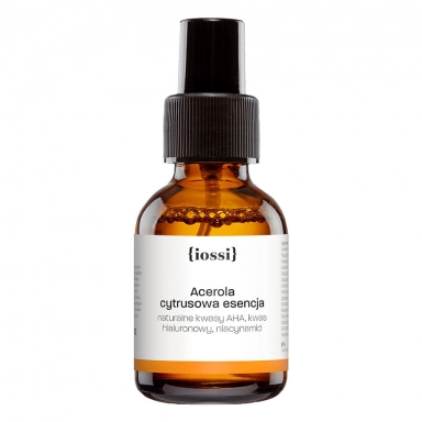 Cytrusowa esencja z kwasami AHA, kwasem hialuronowym i niacynamidem | iossi