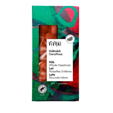 Czekolada mleczna z całymi orzechami laskowymi | Vivani