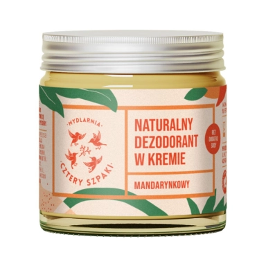 Dezodorant w kremie mandarynkowy bez dodatku sody | Cztery Szpaki