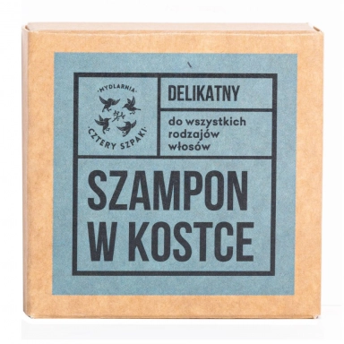 Szampon do włosów w kostce Wanilia i Trawa Cytrynowa - delikatny | Cztery Szpaki