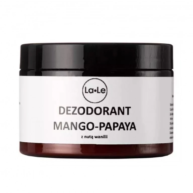 Dezodorant ekologiczny w kremie Mango - Papaya z nutą wanilii (plastik) | La-Le