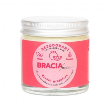 Dezodorant w kremie bez dodatku sody Rześki Grejpfrut | Bracia Mydlarze
