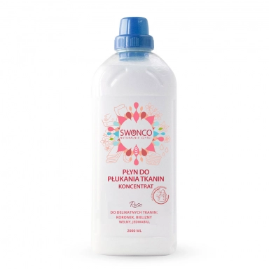Ekologiczny płyn do płukania delikatnych tkanin Rose | Swonco