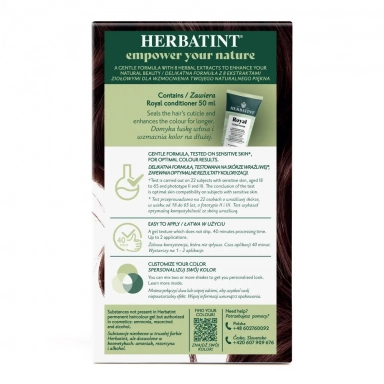 Farba do włosów 4R MIEDZIANY KASZTAN seria MIEDZIANA | Herbatint