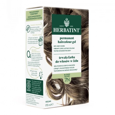 Farba do włosów 7N BLOND seria NATURALNA | Herbatint