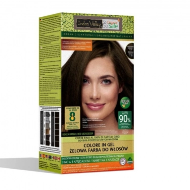 Farba żelowa do włosów - 4.0 Średni brąz | Indus Valley